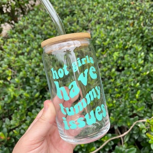 Hot girls have stomach issues mug, IBS mug, groovy lactose intolerant, Celiac, gluten free, GERD pink flower mug, IBS girly, Stomach issues