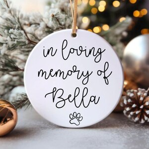 Custom Dog Christmas Ornament, Personalized Dog Ornament, Dog Remembrance Gift, Custom Pet Ornament, Pet ornament, Dog ornament,cat ornament