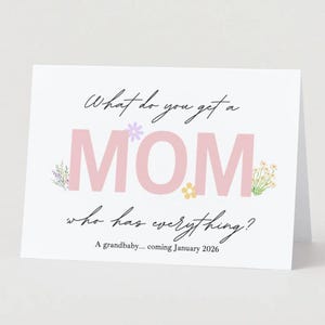 Was schenkt man einer Mama die schon alles hat? Ein Enkelkind, glücklicher Muttertag, Schwangerschaftansage, Karte für Mama, lustige Mutter-Tageskarte, Druck