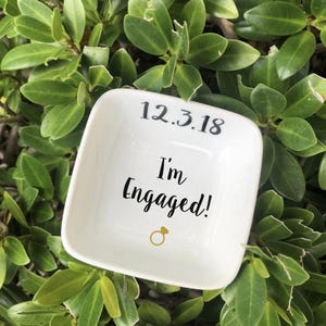 Ring Holder, Engagement Gift, Future Mrs Gift, Personalized Ring Dish, Jewelry Dish, Engagement Ring Dish, Bridal party, Bridal Shower, Tray