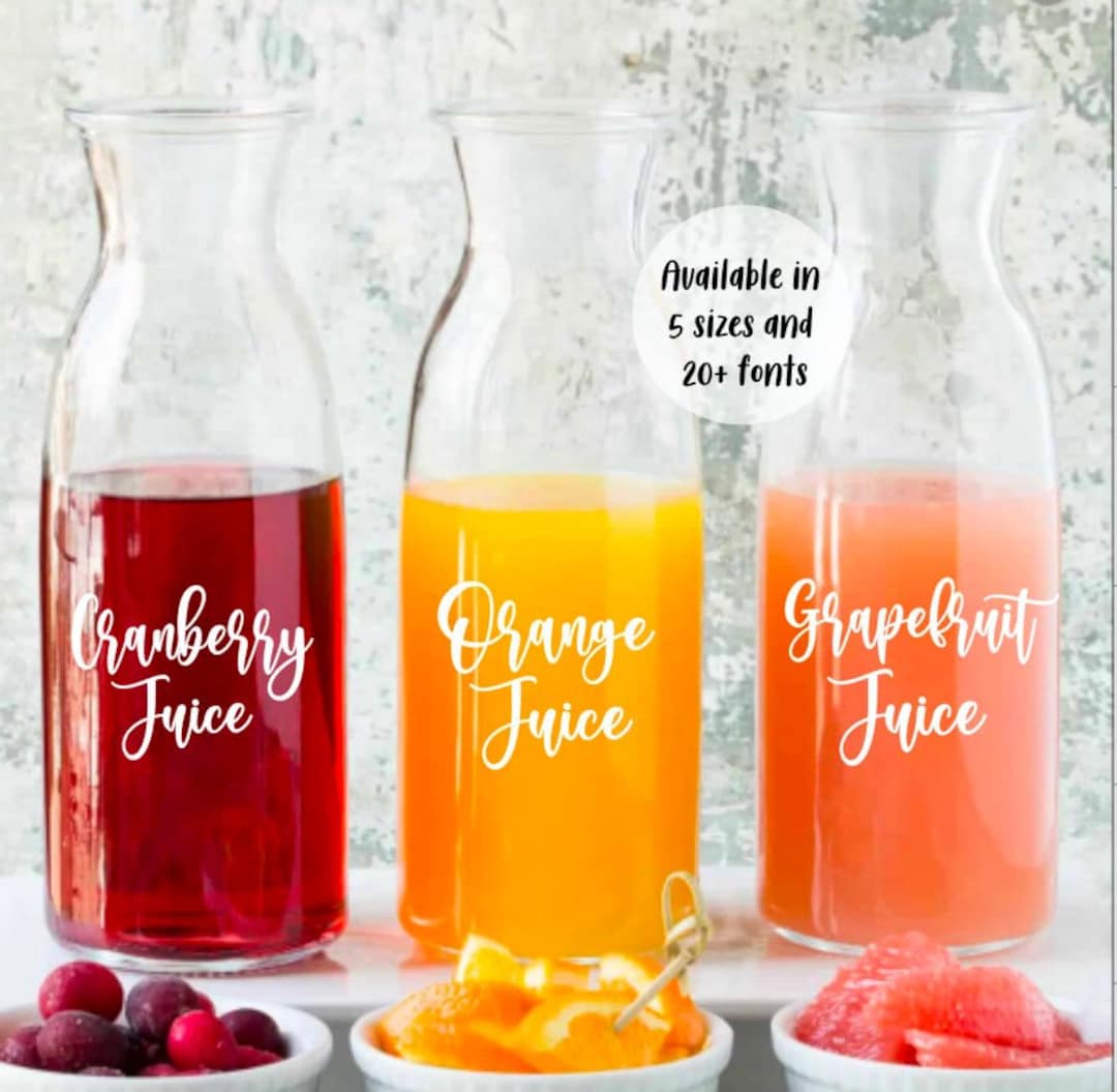 Script Juice Tags for Mimosa Bar, Greenery Bridal Shower Mimosa Bar