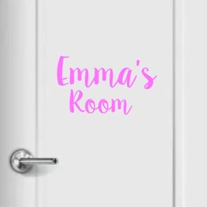 Child&#39;s Name Vinyl Door Decal, Door Decal, Child&#39;s name decal, custom door decal, custom vinyl for home, vinyl for wall, door decor, teens