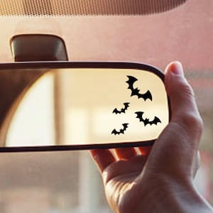 Bats rear Decal, Tiny Decal, Halloween Car Accessories, Rear Mirror Decal, Halloween Car Decal, Car Mirror Decal, Cute Mirror Decal, tiny