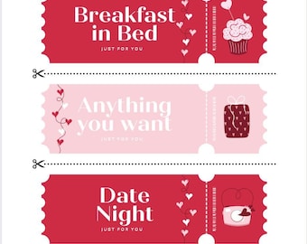 Digitale Valentinstag Datum Gutscheine, Sofort Download, druckbare Datum Idee Gutscheine, Last Minute Geschenk, Liebe Gutscheine, paar Gutscheine
