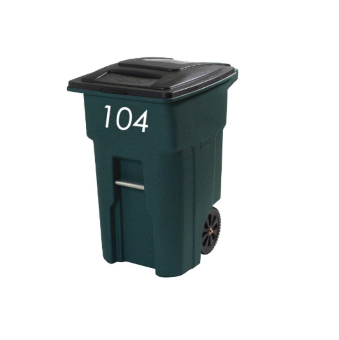 Personalized Trash Garbage, Can Bin Address Decal, Sticker Label, Trash
