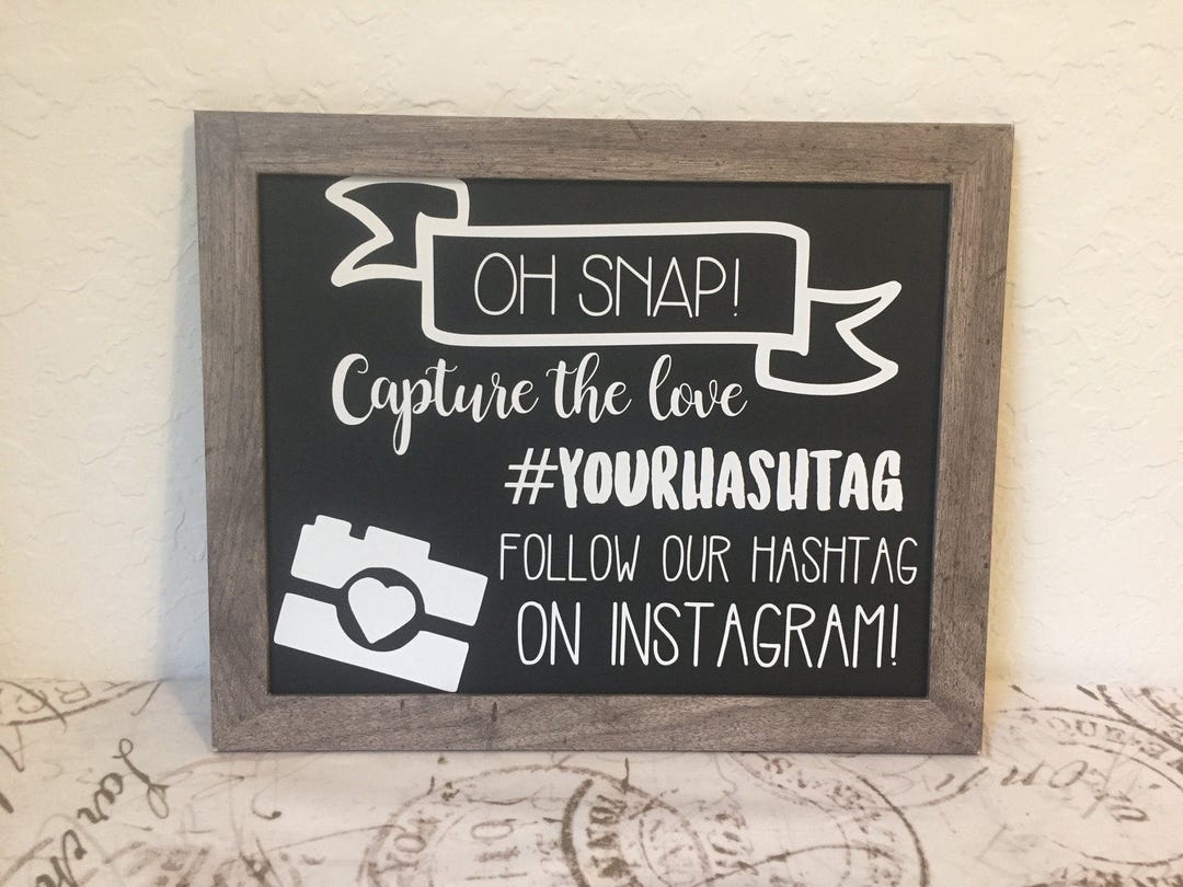 Wedding Hash Tag Sign Decals-wedding Hashtag Sign-rustic Wedding Decor ...