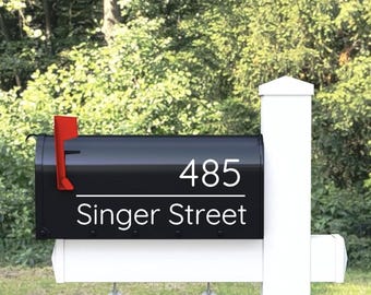 Personalized Mailbox Numbers -Street Address Vinyl Decal-Custom Decorative Numbering Street Name House Number Gift- Housewarming Gift
