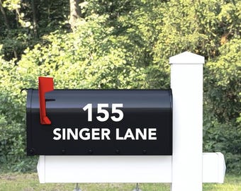 Personalized Mailbox Numbers - Street Address Vinyl Decal - Custom Decorative Numbering Street Name House Number Gift- Housewarming