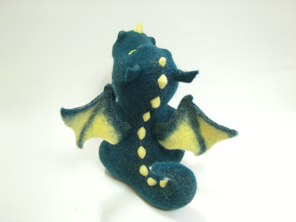 DIY Needle Felted Dragon tutorial felting instructions Etsy
