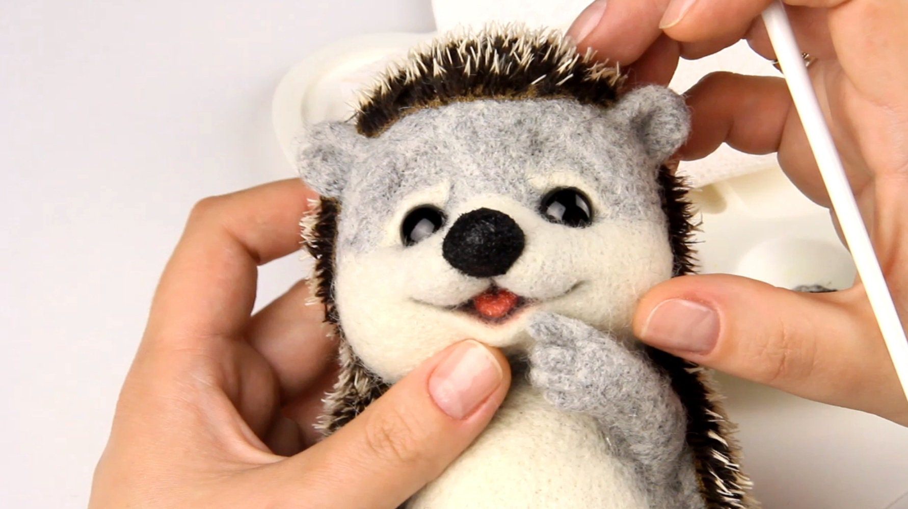 Needle Felted Video Tutorial hedgehog. the Secret of the Etsy