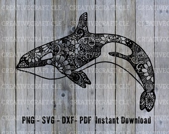 Download Mandala Svg Killer Whale Etsy PSD Mockup Templates