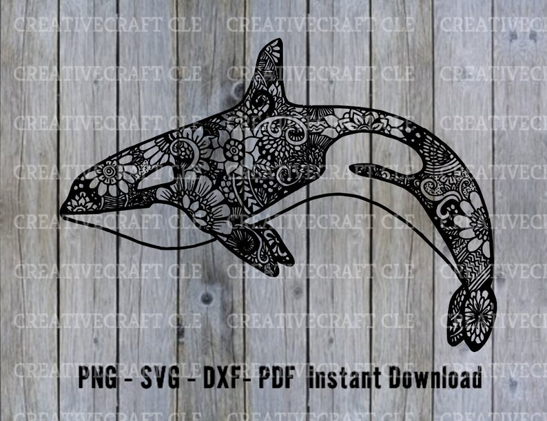 Download Zentangle Svg Whale Mandala Weeding Cricut Cut File Instant Etsy PSD Mockup Templates
