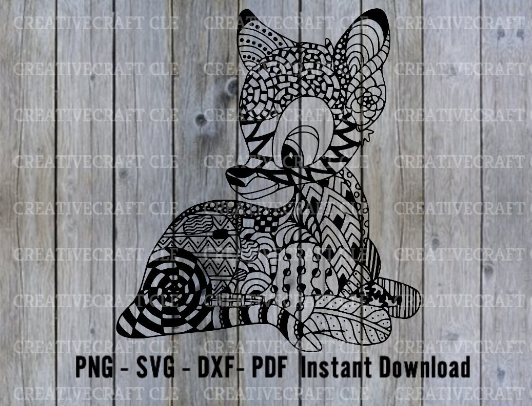 Download Bambi Disney Zentangle SVG file cut cricut silhouette ...