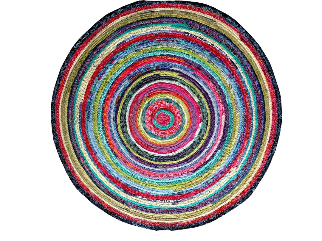 Modern Round Rope Rug Made for You in Your Colors and Sizes Washable