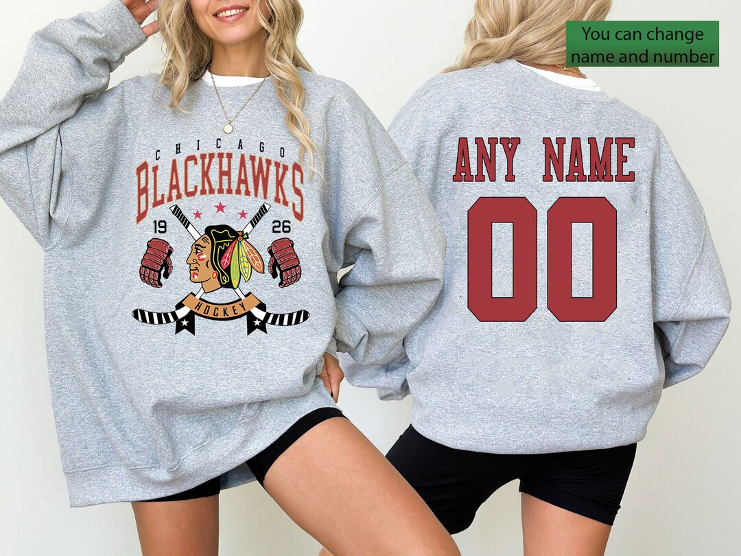 Chicago Blackhawks Sweatshirt Blackhawks Tee Hockey - Etsy