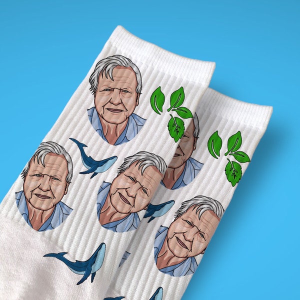 ATTENBOROUGH socks | nature inspired white socks