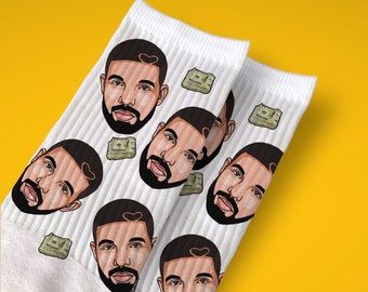 DRIZZY inspired socks | hip hop white socks