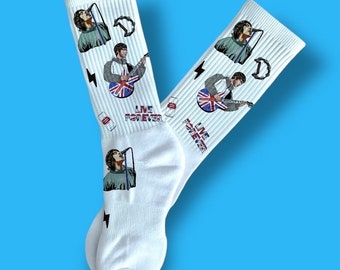 OASIS inspired Socks collage design white socks