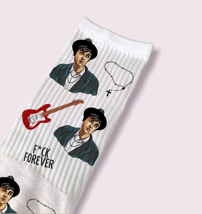 DOHERTY Socks Rock and Roll Indie MUSIC Design White Socks Unique Gift