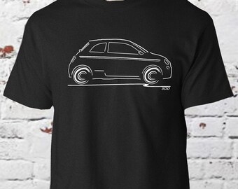 Fiat 500. Original Art Sketch T-Shirt Gift Present