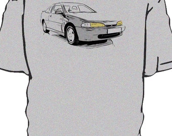 Original Art sketch T-shirt. Hyundai S-Coupe Tee. Top.