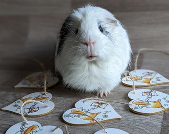 Wooden Rabbit and Guinea Pig Heart Bunting (Daisy Chain)