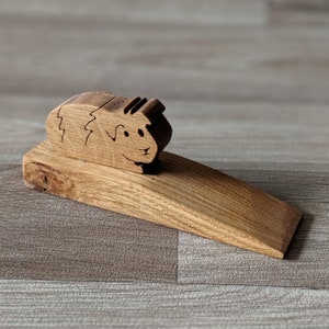 Cuña de puerta para conejillos de indias (roble), regalos para conejillos de indias, conejillos de indias, amantes de los conejillos de indias, regalos para los amantes de los conejillos de indias