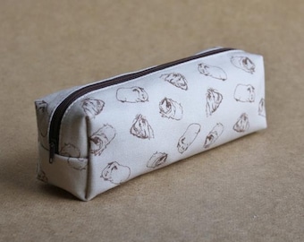 Estuche para lápices con diseño de conejillos de indias