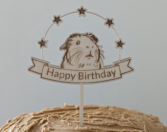 Guinea Pig Birthday Cake Topper, Guinea Pig Lover, Guinea Pig Gifts, Guinea Pig Birthday Party Supplies