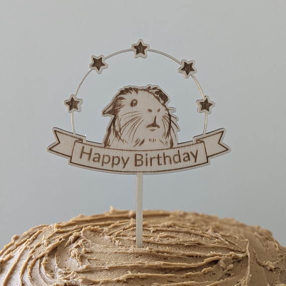 Guinea Pig Birthday Cake Topper, Guinea Pig Lover, Guinea Pig Gifts, Guinea Pig Birthday Party Supplies