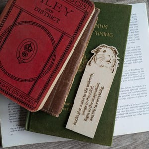 Marcapáginas de conejillo de indias, Guardapáginas de conejillo de indias, Regalos para conejillos de indias, Amante de los conejillos de indias, Marcapáginas grabado, Amante de los libros, Regalos para amantes de los libros