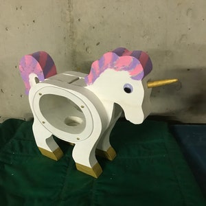 Unicorn wooden piggy bank