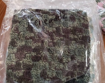 100% Cotton Crocheted Dish Clothes--Print Patterns