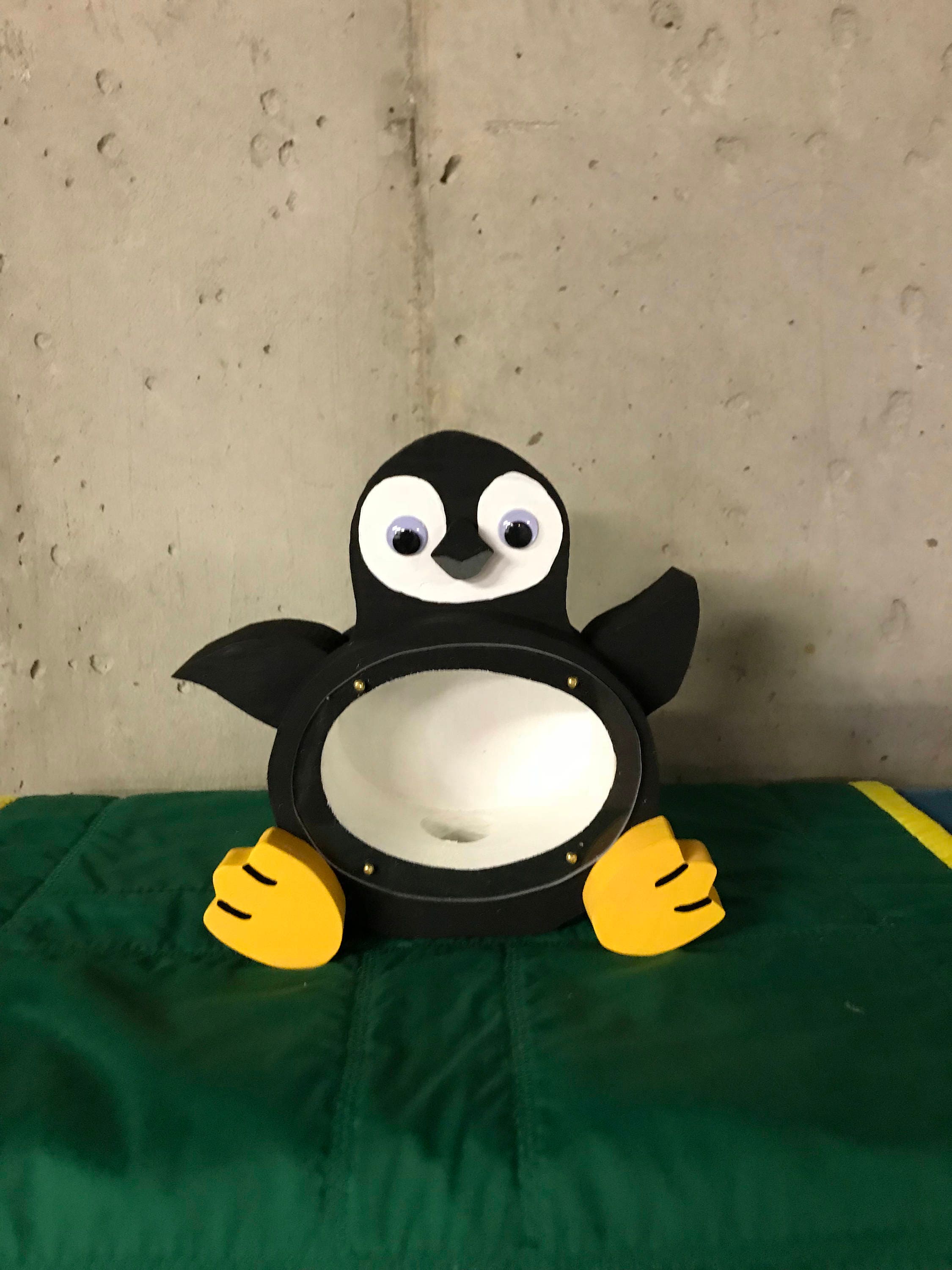 Penguin wooden piggy bank Etsy