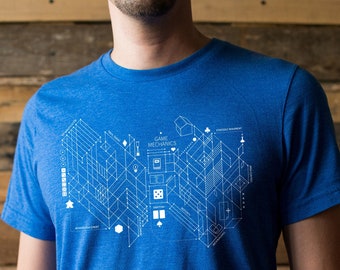 Board Game Blueprint T-shirt - Men's / Unisex Tabletop Tee;