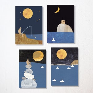 Conjunto postal de 4 “barcos”