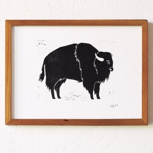 buffalo · original linocut