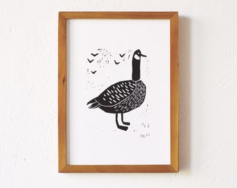 canada goose · original linocut