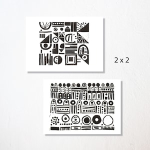 Set di 4 cartoline “modello”