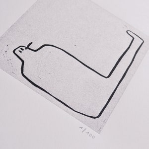 May include: Black and white line drawing of a stylized figure with a long neck and legs. The drawing is on a white background with the text "PK 22" and "1/100" in the bottom corners.