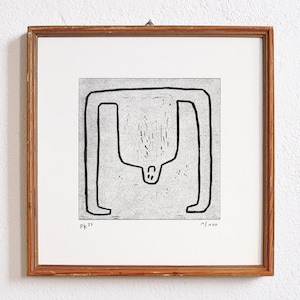 position 8 · original linocut · limited edition