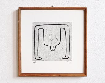 positie 8 · originele linosnede · gelimiteerd en gesigneerd · Din A4 · kunst · linoprint