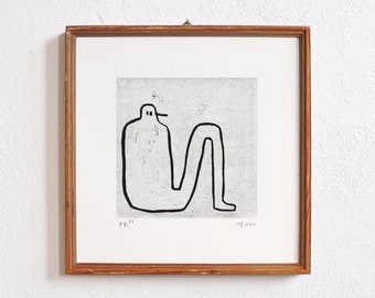 position 10 · original Linolschnitt · limitiert und signiert · Din A4 · Kunst · Linoldruck