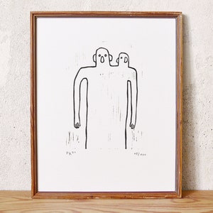 person 2 · original linocut · limited edition