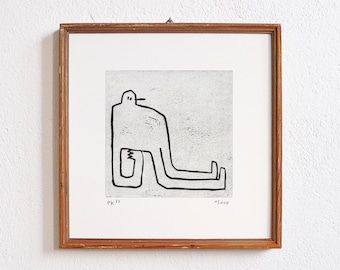 original linocut · position 4 · limited edition · Din A4 · handmade lino print · fine art print · minimalist wall art · original artwork