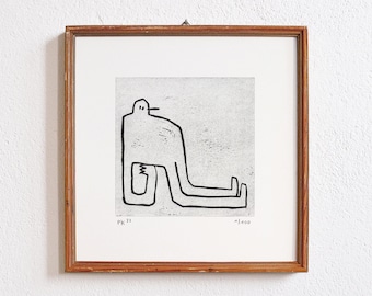 position 4 · original Linolschnitt · limitiert und signiert · Din A4 · Kunst · Linoldruck