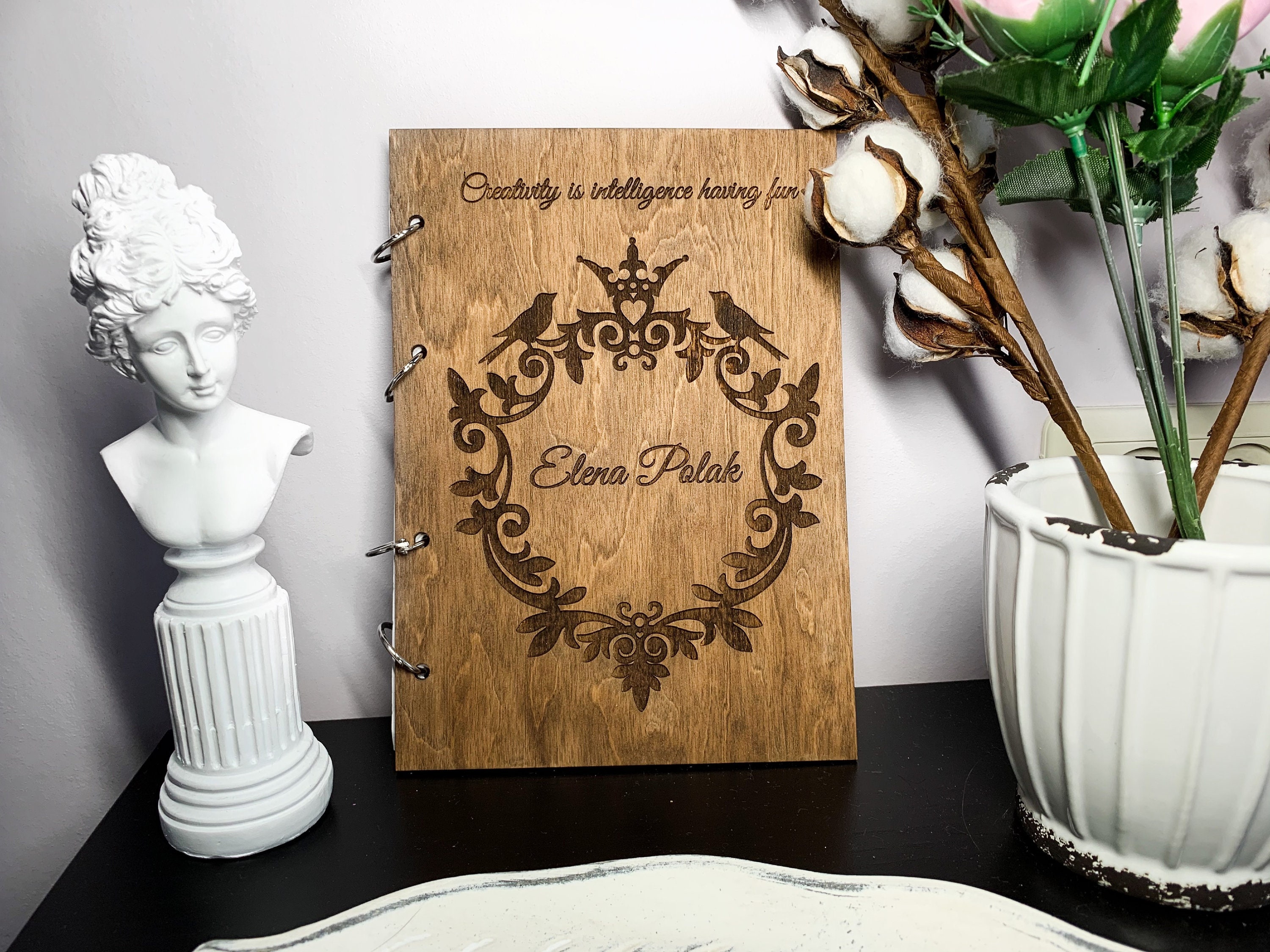 Personalized notebook engraved gift customized journal Etsy