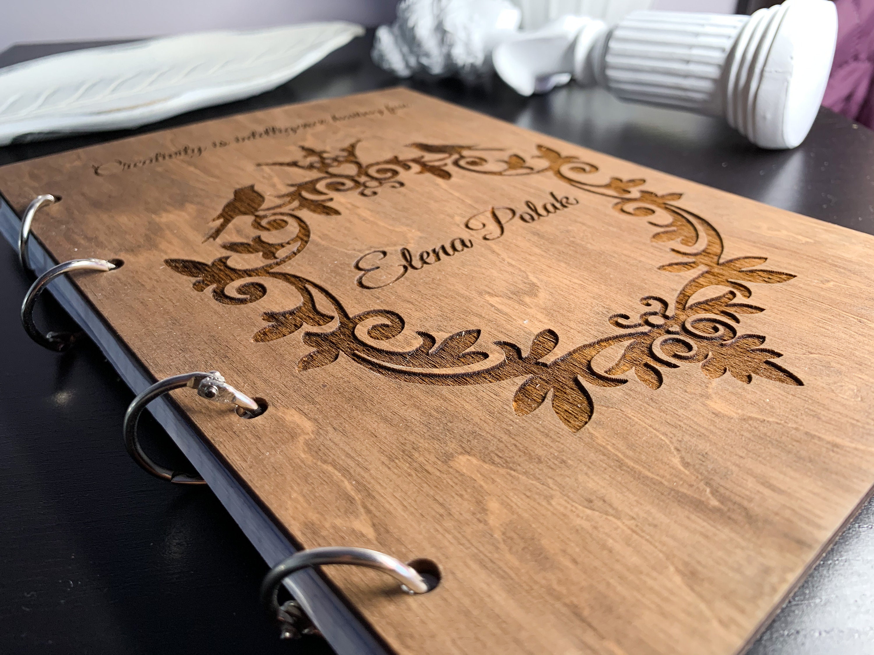 Personalized notebook engraved gift customized journal Etsy