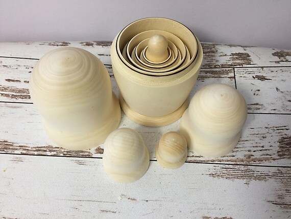 unfinished nesting dolls