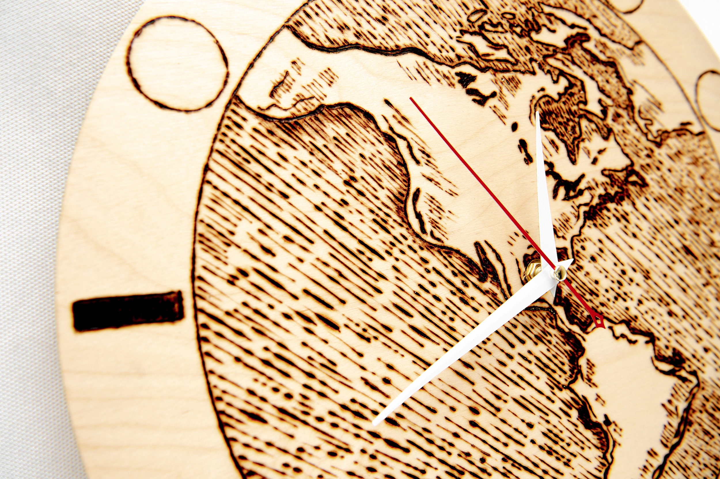 Wall Clocks World Map Wall Art Large Wall Clock North Etsy